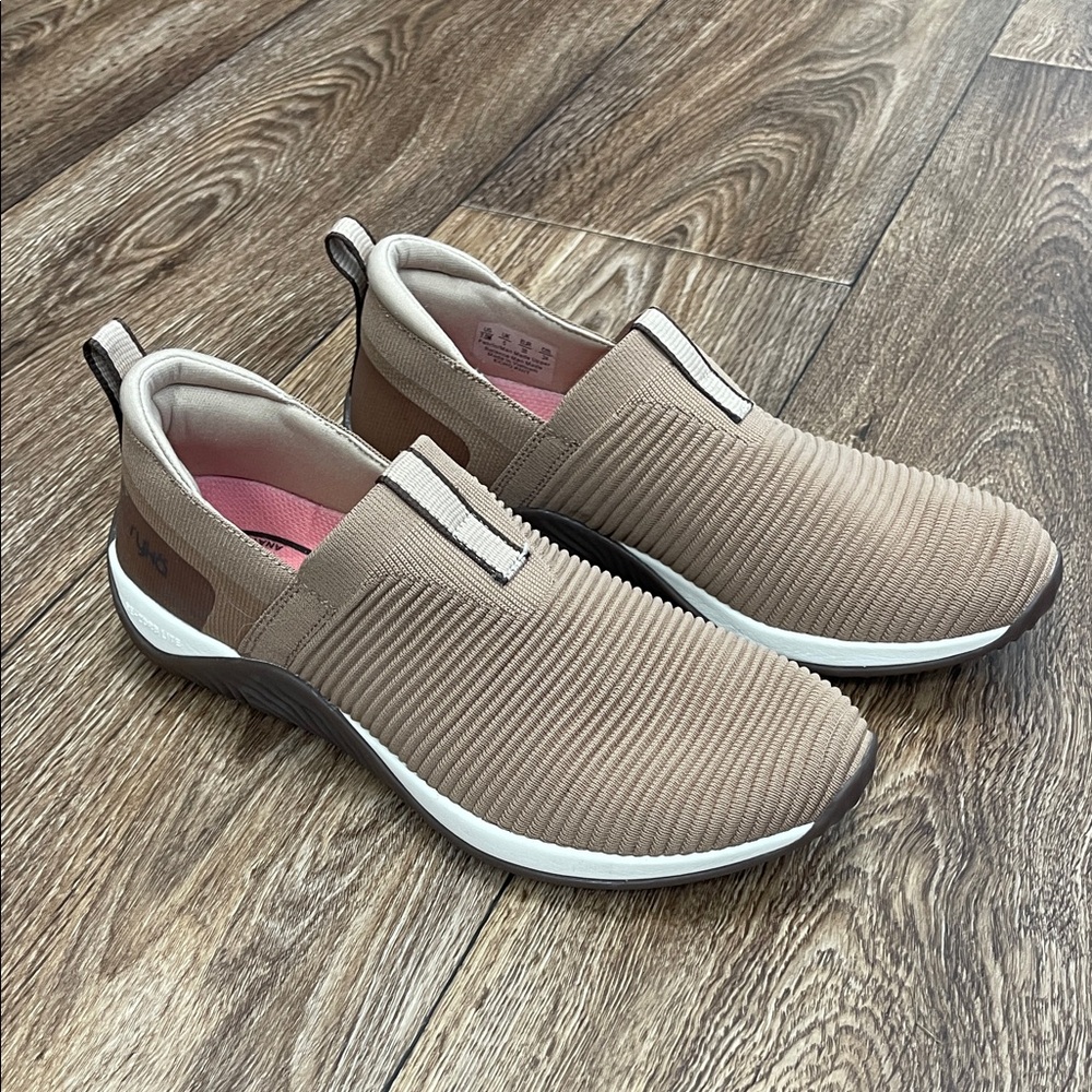 Ryka women’s Tan Slip-On Sneakers 7.5